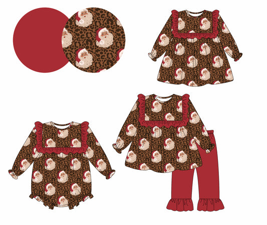25.5.13 custom each style moq 5eta 4-6week Sibling Sisters Christmas baby girl long sleeve pants sets and dress and rompers match family design