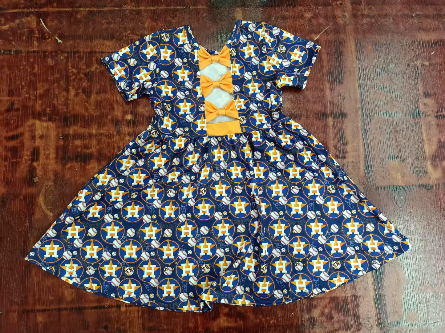 Custom moq 3 eta 6-7weeks baby girl clothes team short sleeve dress