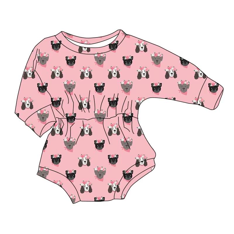 Custom moq 5 each style eta 6-7weeks baby boy clothes cow head long sleeve romper 6-25.8.7