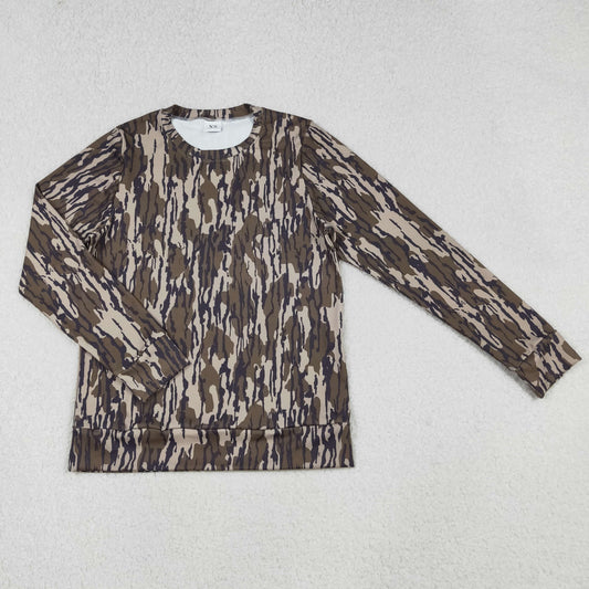 RTS NO MOQ（In Stock) GT1123 Adult Women's Army Green Camo Yoga Long Sleeve Top