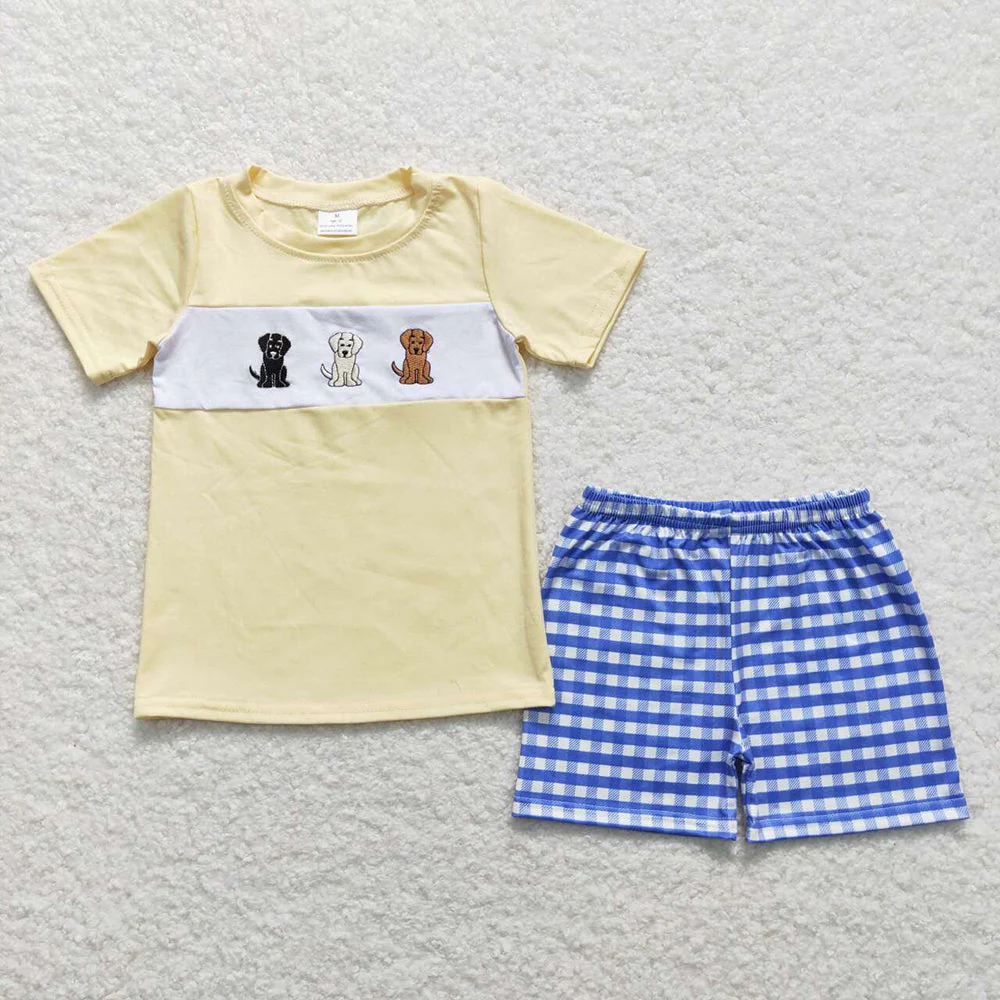 Baby Girls Dogs Boys Sibling Shorts Rompers Clothes Sets