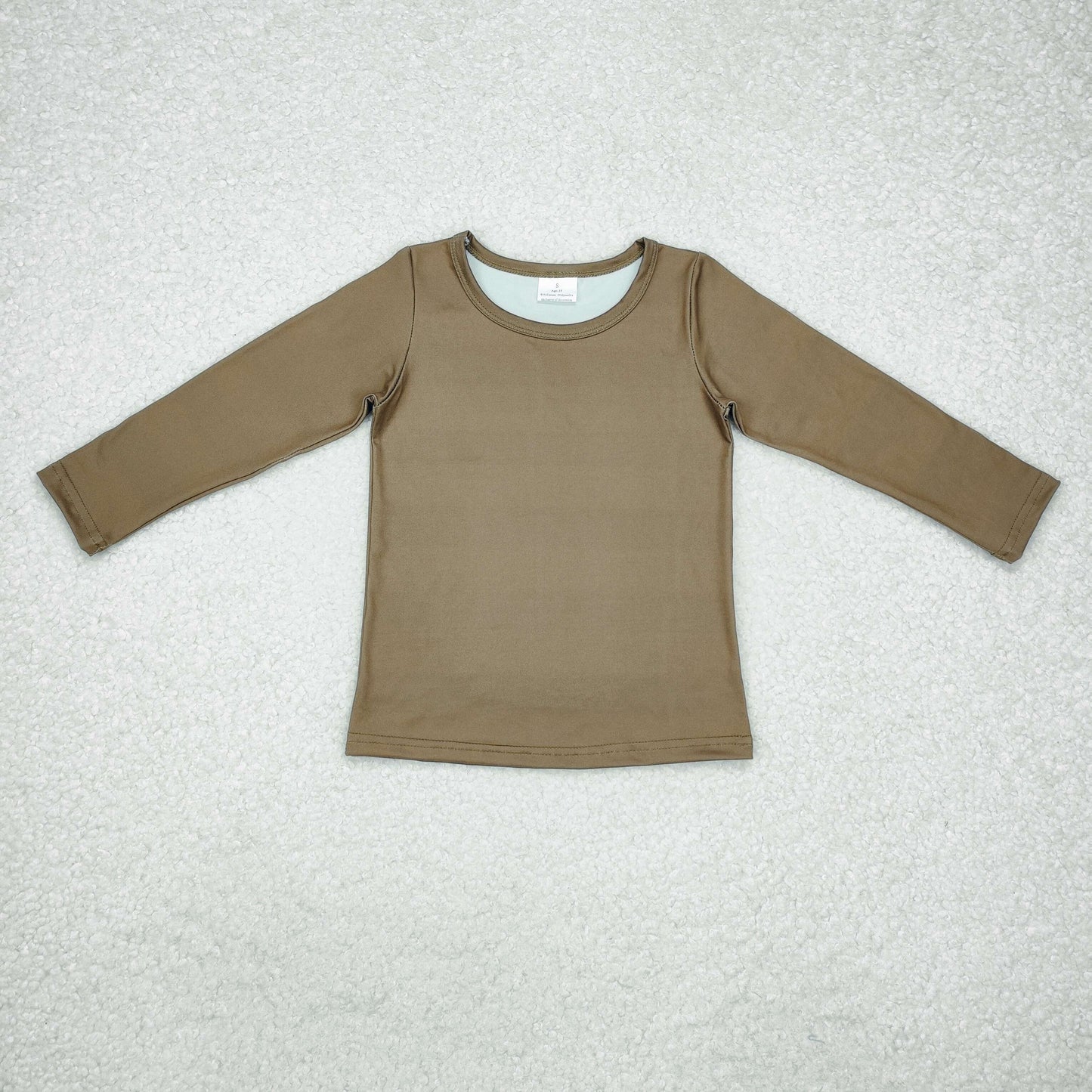 RTS NO MOQ ETA 5/7days arrived GT0799 solid dark army green long-sleeved top