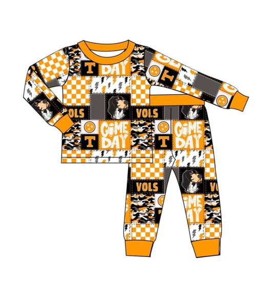 Custom moq 5 mix size milk silk summer team baby boy clothes team yellow long sleeve pants sets and romper-25.8.6