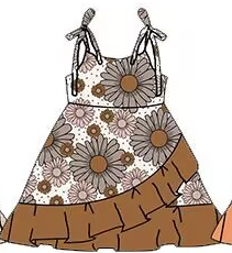 Custom moq 5 each style eta 6-7weeks baby girl clothes sleeveless dress 6-25.8.29