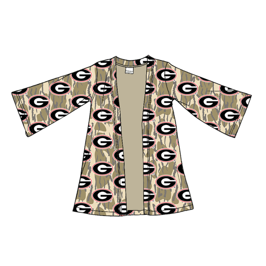 Custom moq 5 mix size milk silk baby girls clothes team summer camouflage long-sleeved cardigan-25.11.22