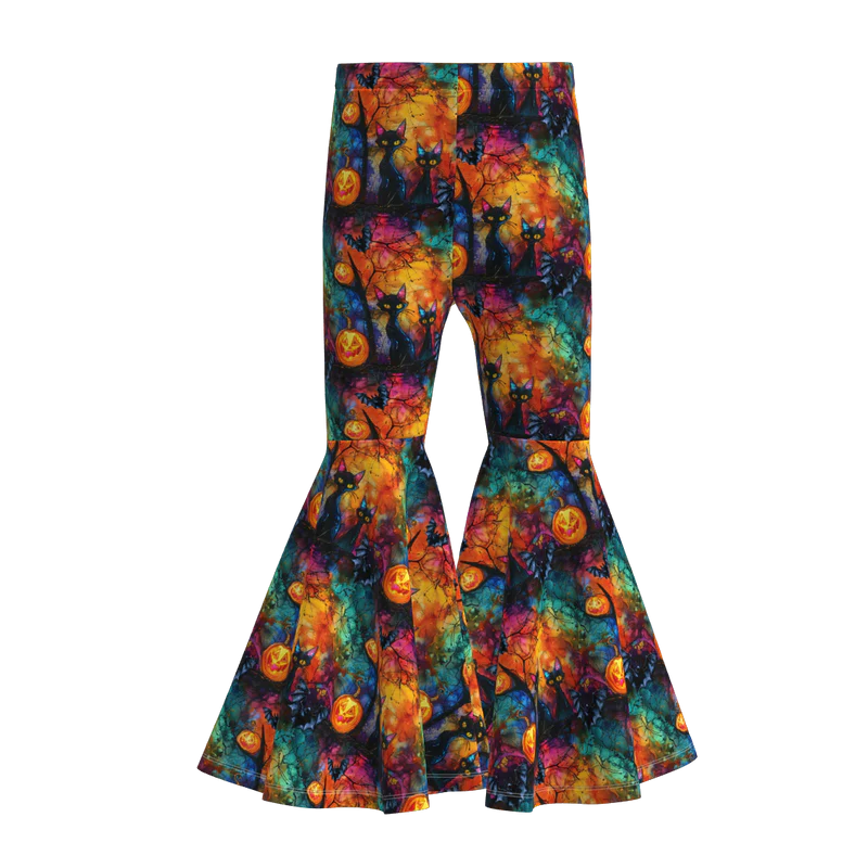 Custom moq 5 each style eta 6-7weeks halloween baby girl long pants and adult pants-25.7.16