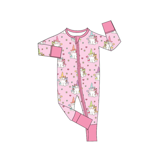 7.5 custom each style moq 5eta 4-6week baby girls ghost pink long sleeve rompers