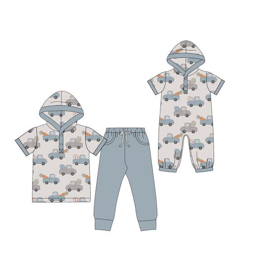 25.10.11 custom each style moq 5 eta 6-8week Sibling Sisters bunny baby boy clothes short sleeve pants sets and romper match family design