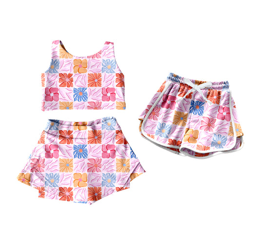 5.6 custom each style moq 5eta 4-6week Sibling Sister floral baby girls clothes Short sleeve dress and shorts match family design