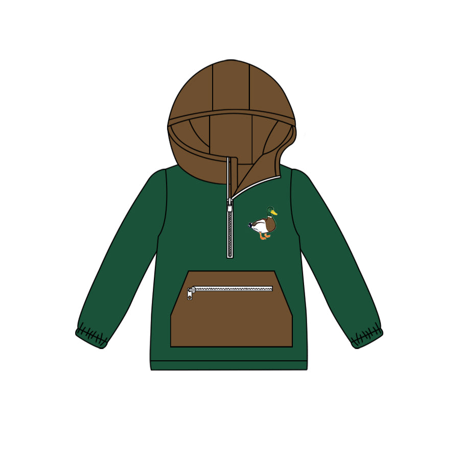6.10 custom each style moq 5 eta 4-6week Sibling Sister baby boys green hooded long sleeve top 1 and top 2