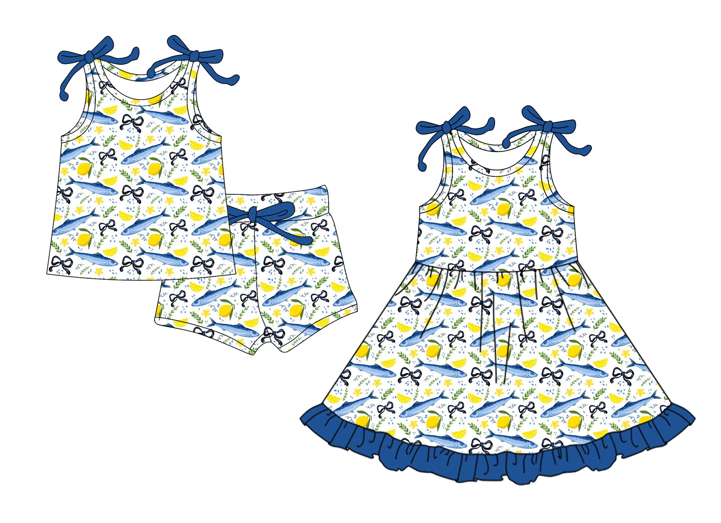 25.12.23 custom each style moq 5 eta 6-8week Sibling Sister bow baby short sleeve shorts sets and dress match design