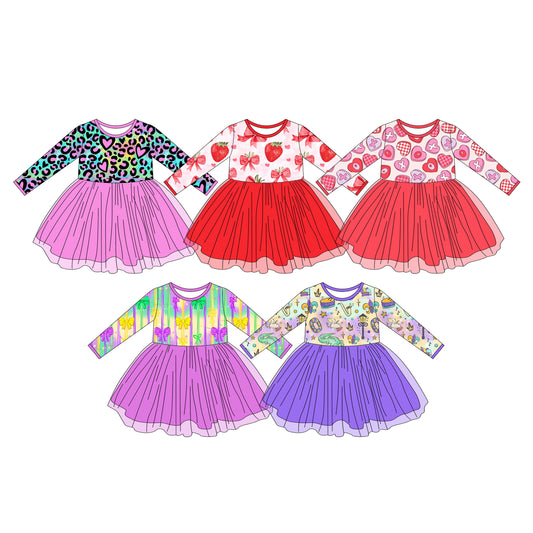 25.9.10 custom each style moq 5eta 4-6week Sibling Sisters baby girl long sleeve dresses 5 match family design