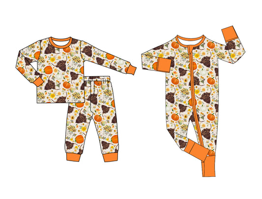 25.5.7 custom each style moq 5eta 4-6week Sibling Sisters alpine pumpkin baby boy long sleeve pants sets and rompers match family design