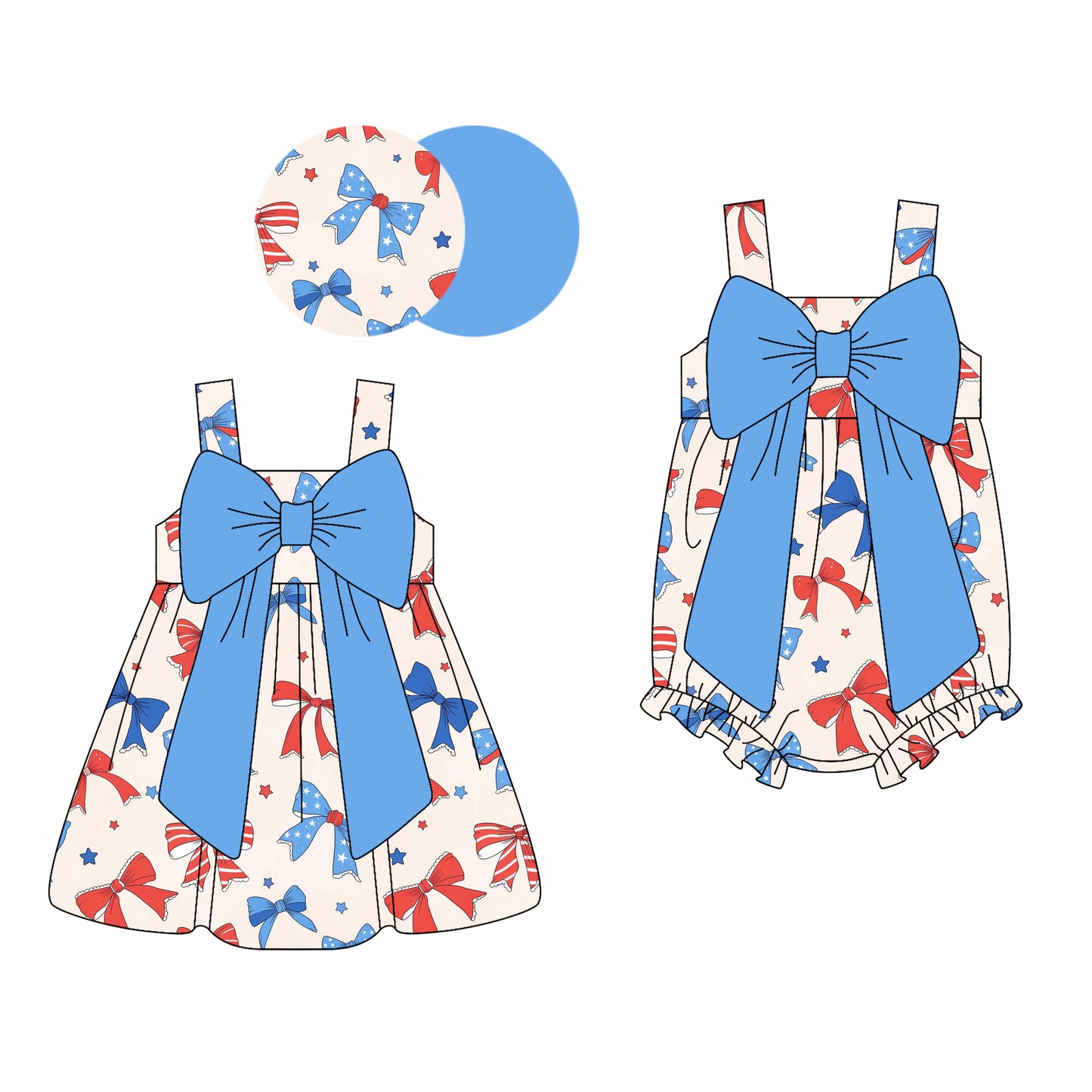 3.5 custom each style moq 5eta 4-6week Sibling Sisters bow baby girl short sleeve dress and rompers match family design
