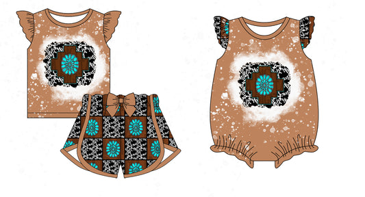 12.21 custom each style moq 5eta 4-6week Sibling Sister baby boy short sleeve shorts sets and rompers match design