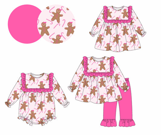 25.5.13 custom each style moq 5eta 4-6week Sibling Sisters Christmas baby girl long sleeve pants sets and dress and rompers match family design