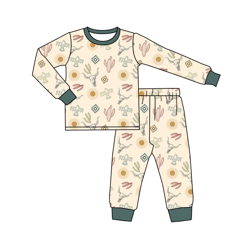 5.29 custom each style moq 5eta 4-5week Sibling Sister catcua cow head boys outfits and romper match family design