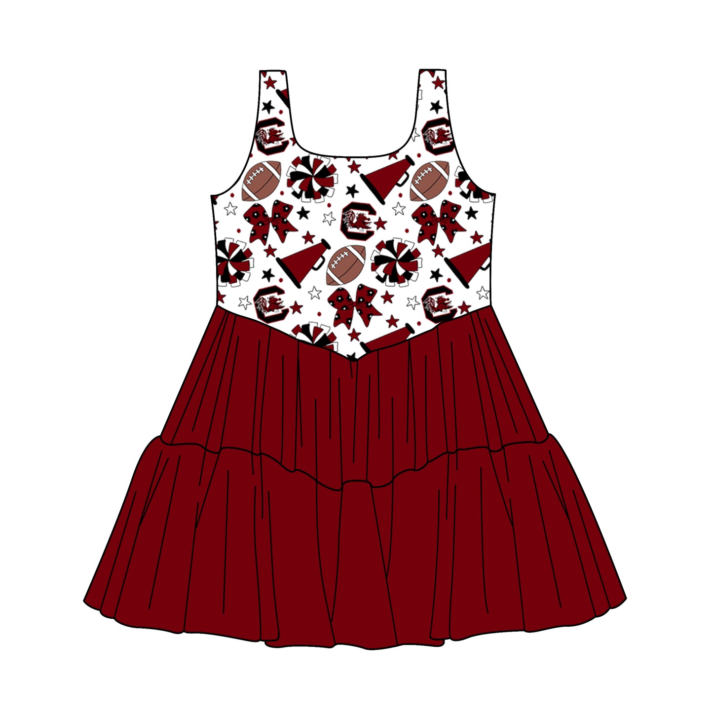 Custom moq 5 mix size milk silk summer teams Baby Girls Sleeveless Dark Red Knee-Length Dress Cute Clothing for Little Girls