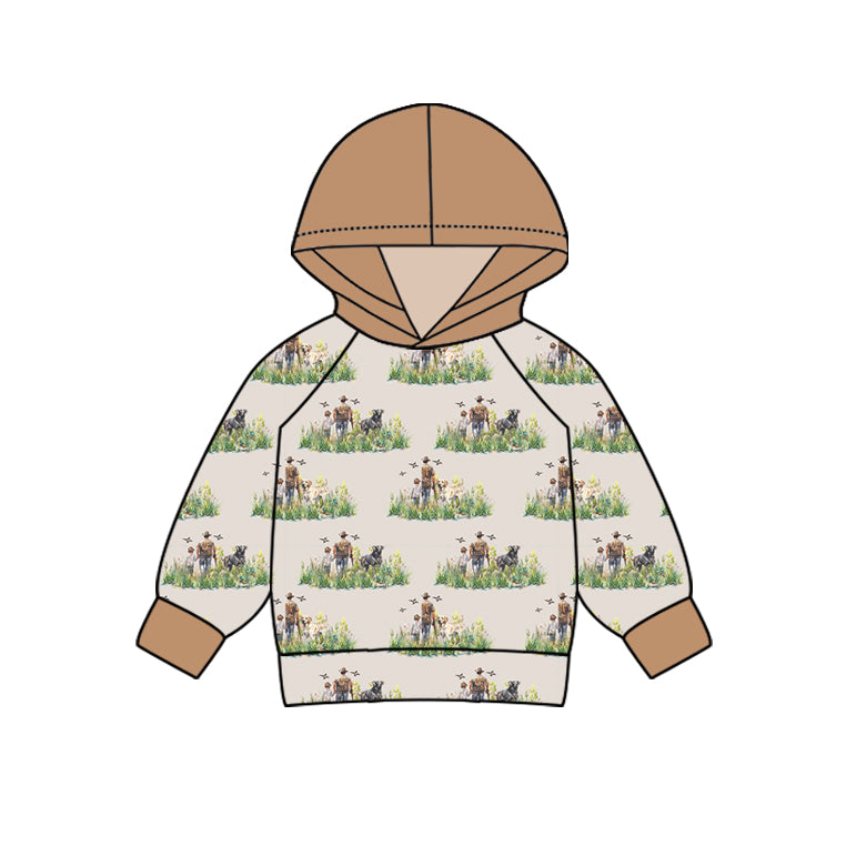 10.14 custom each style moq 5 eta 4-6week baby boys clothes puppy hooded long sleeve top