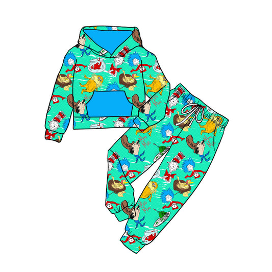 9.3 custom each style moq 5eta 4-6week baby boy clothes dr hooded long sleeve pants sets