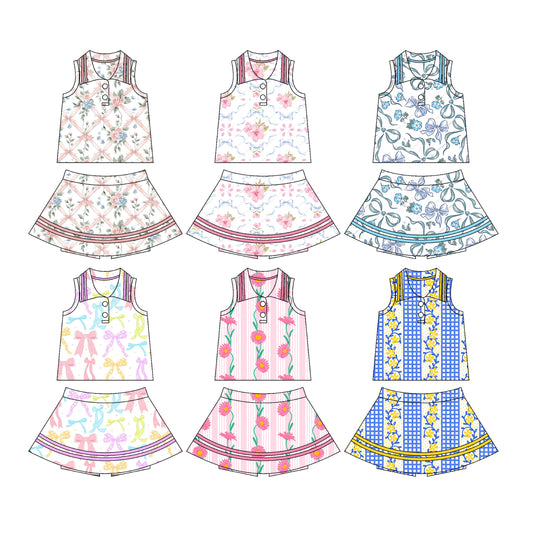 3.27 custom each style moq 5eta 4-6week Sibling Sister baby girls clothes Short sleeve yoga dress 1 and dress 6 match family design