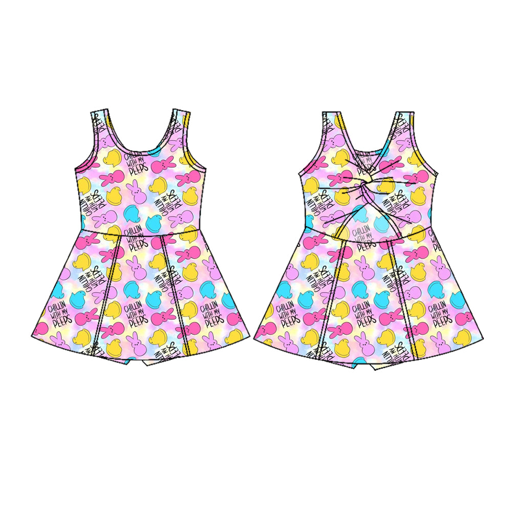25.10.29 custom each style moq 5 eta 6-8week Sibling Sister baby girl sleeveless dress 4 match design