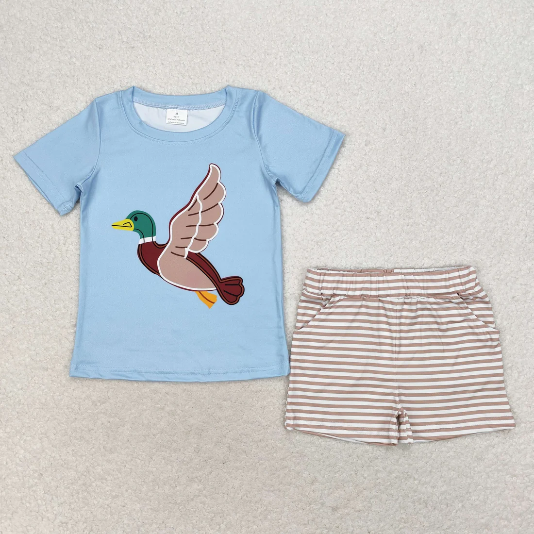 RTS NO MOQ Sibling Baby boy clothes camouflage Short Sleeve shorts Suits
