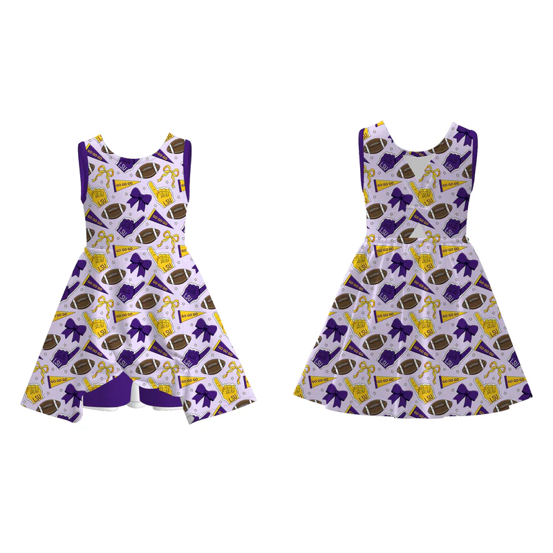 Custom moq 5 each style eta 6-7weeks milk silk baby girls summer team bow short sleeve dress
