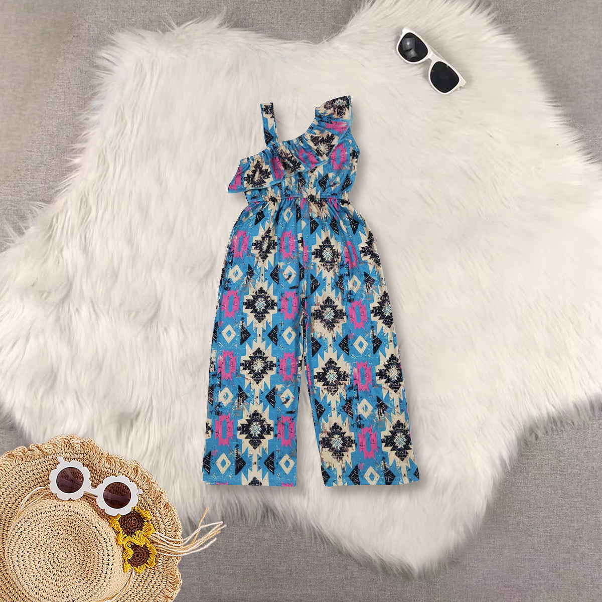 RTS Sibling Baby girls clothes flying sleeve jumpsuits