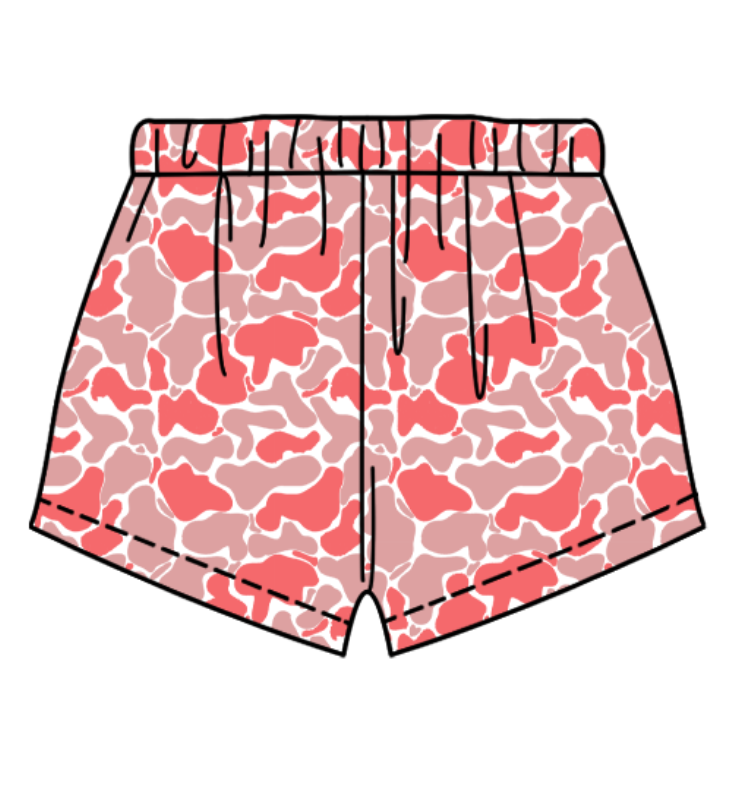 Custom moq 5 each style eta 6-7weeks baby girl clothes team camouflage short-25.9.9