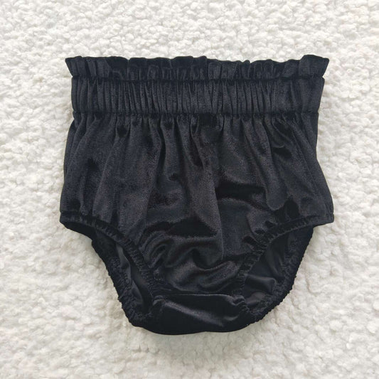 SS0102 BLACK Gold Velvet Briefs