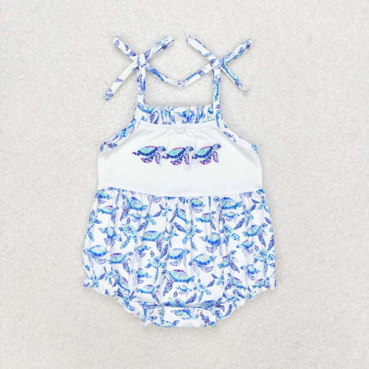 RTS NO MOQ SR1650 baby girl clothes sea turtle toddler girl summer bubble