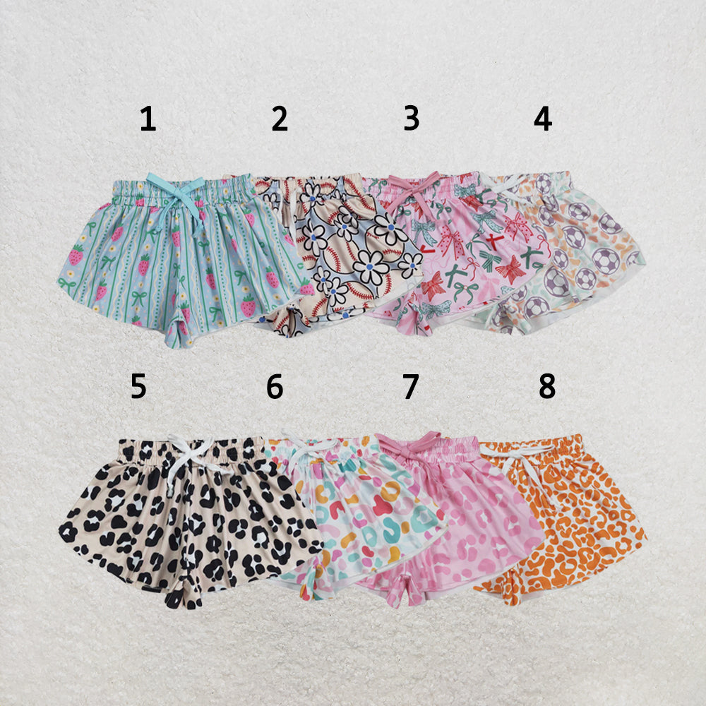 RTS NO MOQ Sibling milk silk Baby Girls Elastic Waist Summer Shorts