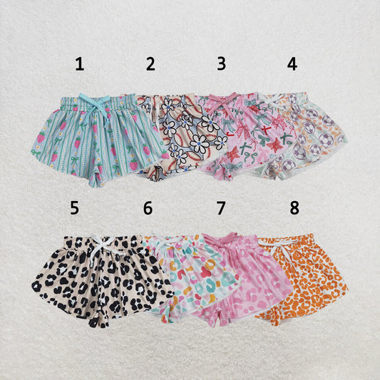 RTS NO MOQ Sibling milk silk Baby Girls Elastic Waist Summer Shorts