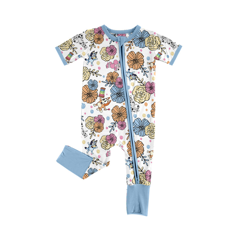10.23 custom each style moq 5eta 4-6week Sibling Sister flower baby boys short sleeve sets and rompers match design