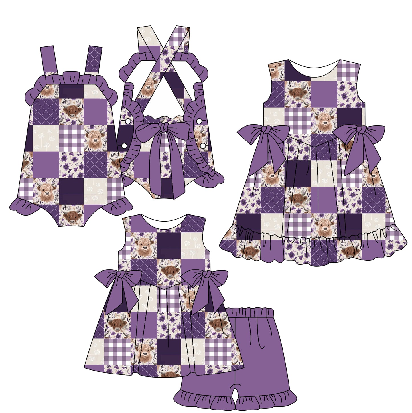 2.17 custom each style moq 5eta 4-6week Sibling Sisters baby girl short sleeve shorts sets and dress and rompers match family design