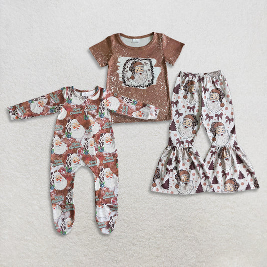 RTS NO MOQ Sibling baby girl clothes baseball short-sleeved shirt pants clothing set and romper