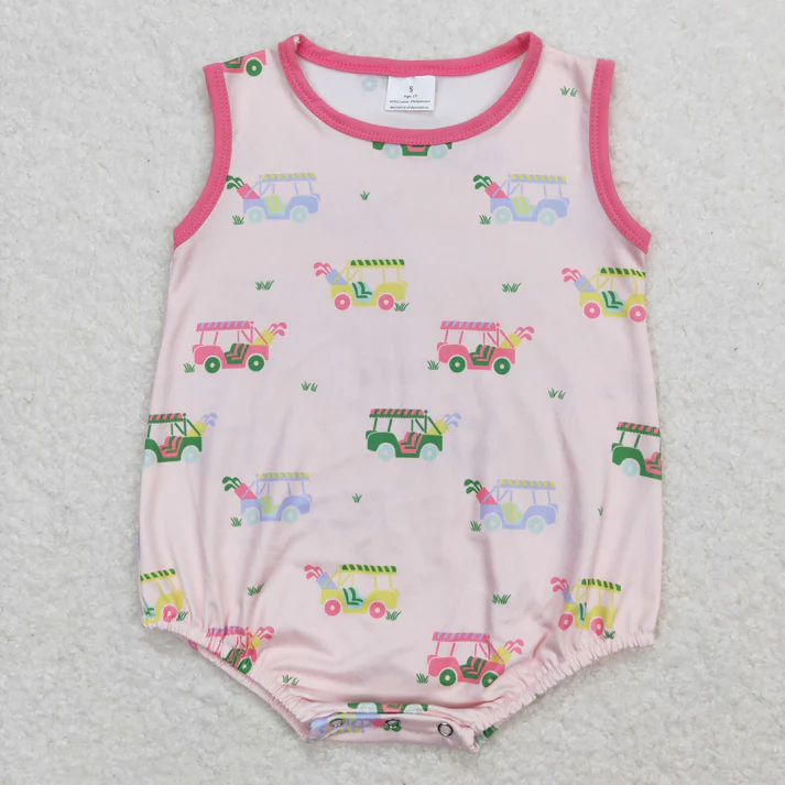 RTS NO MOQ Baby Infant Girls Boys Golf Sibling Summer Rompers