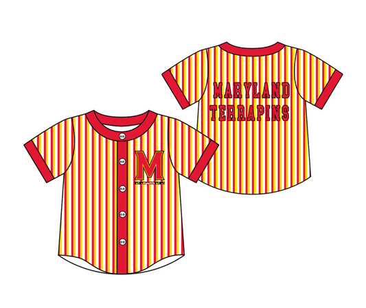 Custom moq 5 mix size milk silk summer teams Orange Red Striped Short-Sleeved Button-Down Shirt for Baby Boy Summer Outfit