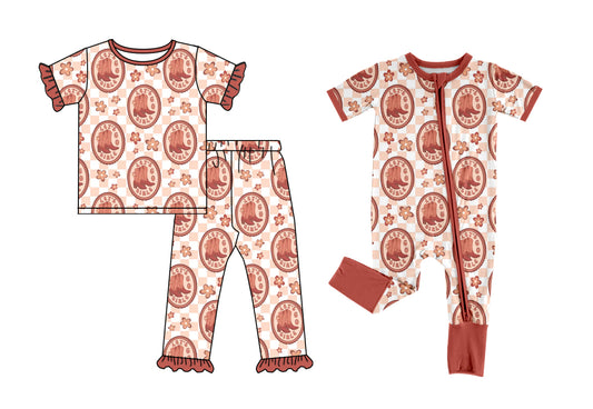 5.1 custom each style moq 5eta 4-6week Sibling Sisters boot floral baby boy short sleeve pants sets and rompers match family design