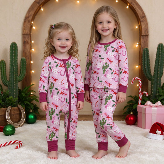 RTS NO MOQ Sibling Baby girls clothes Christmas long-sleeved trousers suit & rompers