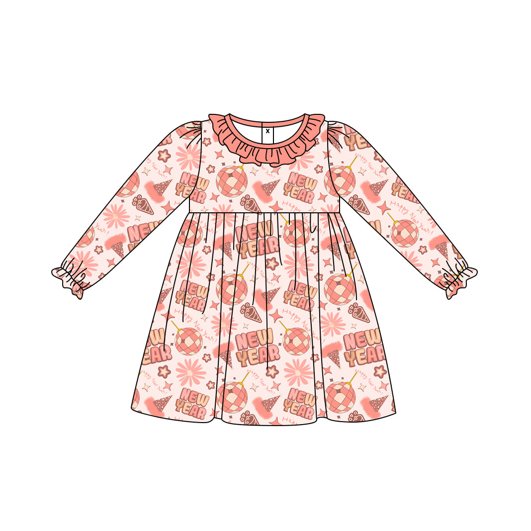 6.25 custom each style moq 5eta 4-6week Sibling Sister new year baby girls sets and dress and rompers match family design