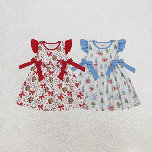 RTS NO MOQ Sibling Baby Girls Pink popsicle watermelon ruffle kids girls summer dresses