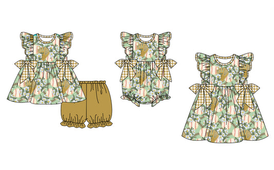 11.30 custom each style moq 5eta 4-6week Sibling Sister baseball floral baby girl short sleeve shorts sets and dress and rompers match family design