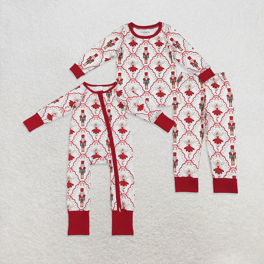 RTS NO MOQ Sibling Baby girls clothes Christmas long sleeve pants sets and rompers