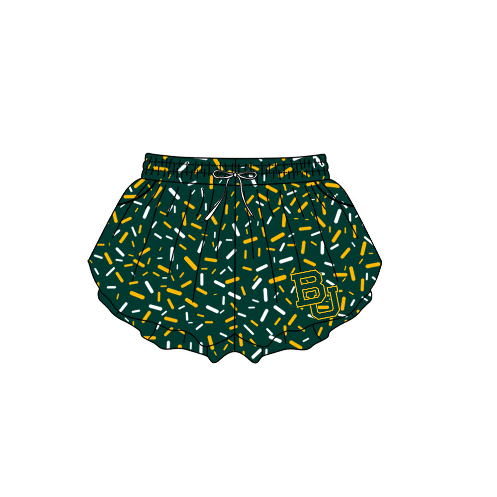 Custom moq 5 mix size milk silk summer teams Baby Camo Hooded Short Sleeve Top and Shorts Set Green Ice Cream Drips Hooded Top with Matching Shorts