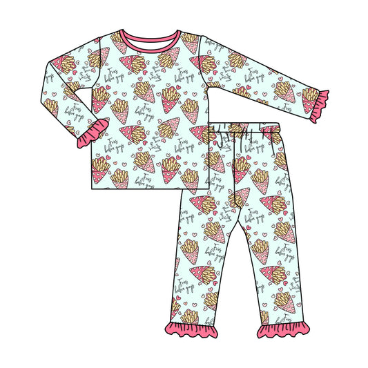 10.2 custom each style moq 5eta 4-6week baby girls clothes pink long sleeve pants sets
