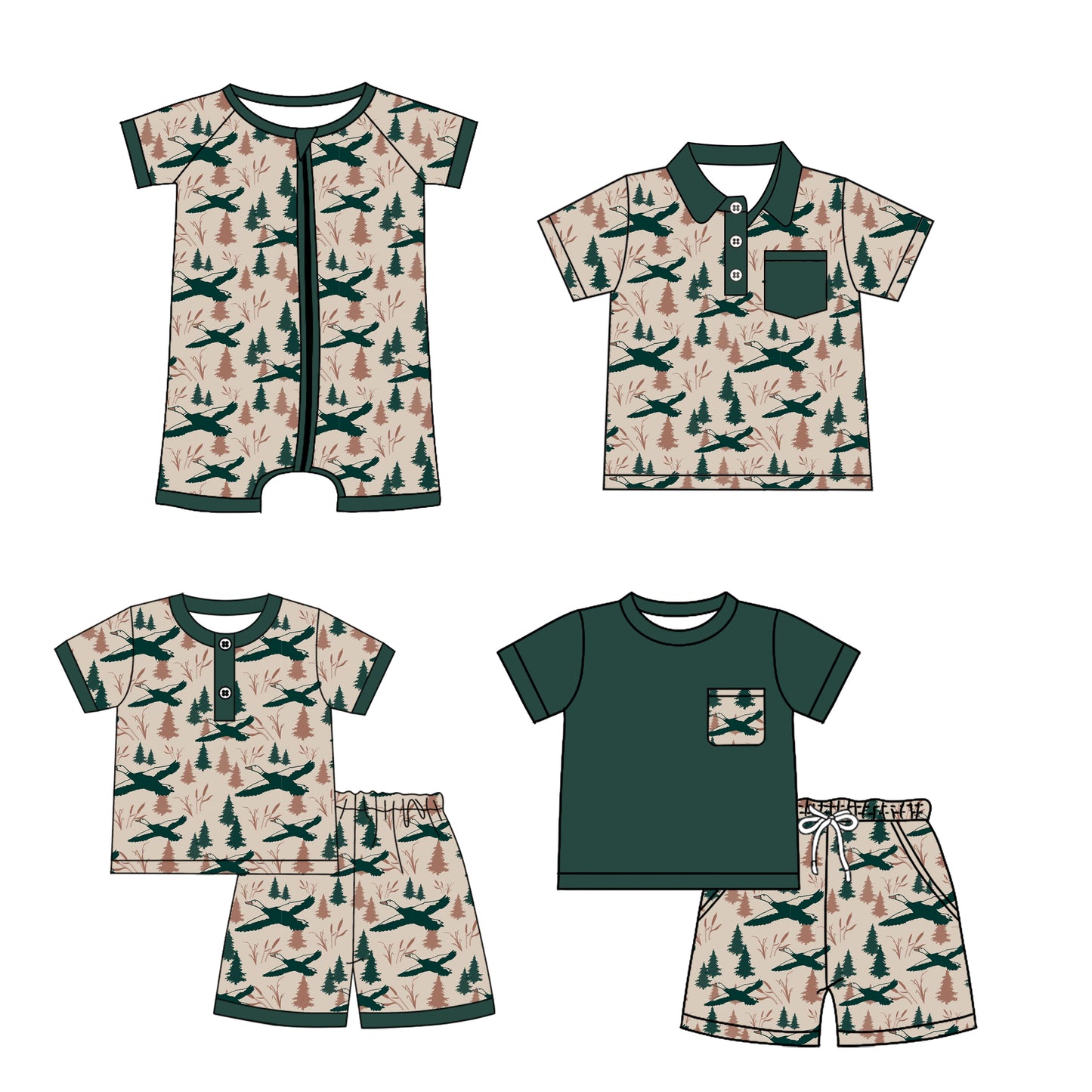 3.6 custom each style moq 5eta 4-6week Sibling Sister duck baby girl sets 1 and sets 2 and boy rompers and top match family design