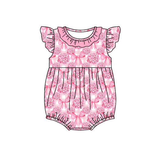 5.25 custom each style moq 5eta 4-5week Sibling Sister baby girls clothes pink bow print girls baby romper