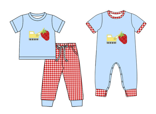 25.10.25 custom each style moq 5 eta 6-8week Sibling Sisters baby boy clothes short sleeve pants sets and romper match family design